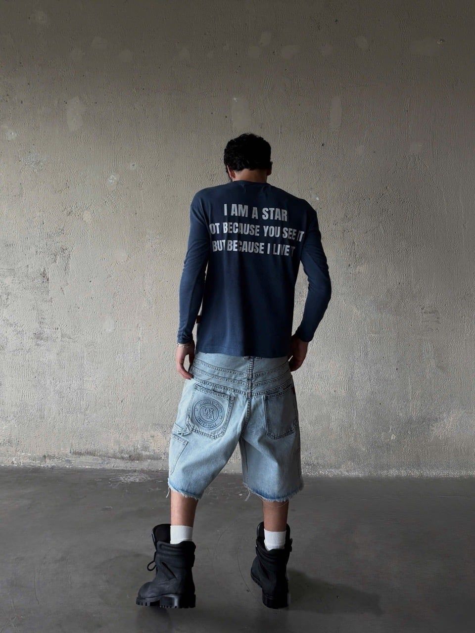 Áo tay dài "WHENEVER" STAR MANIFESTO LONGSLEEVES/ NAVY