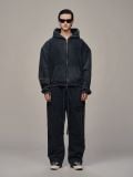 ÁO KHOÁC "WHENEVER" CHASING DREAMS WASHED ZIP HOODIE/ VINTAGE GREY