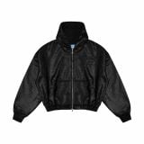 ÁO KHOÁC "WHENEVER" CROC TEXTURE HOODIE ZIP / BLACK