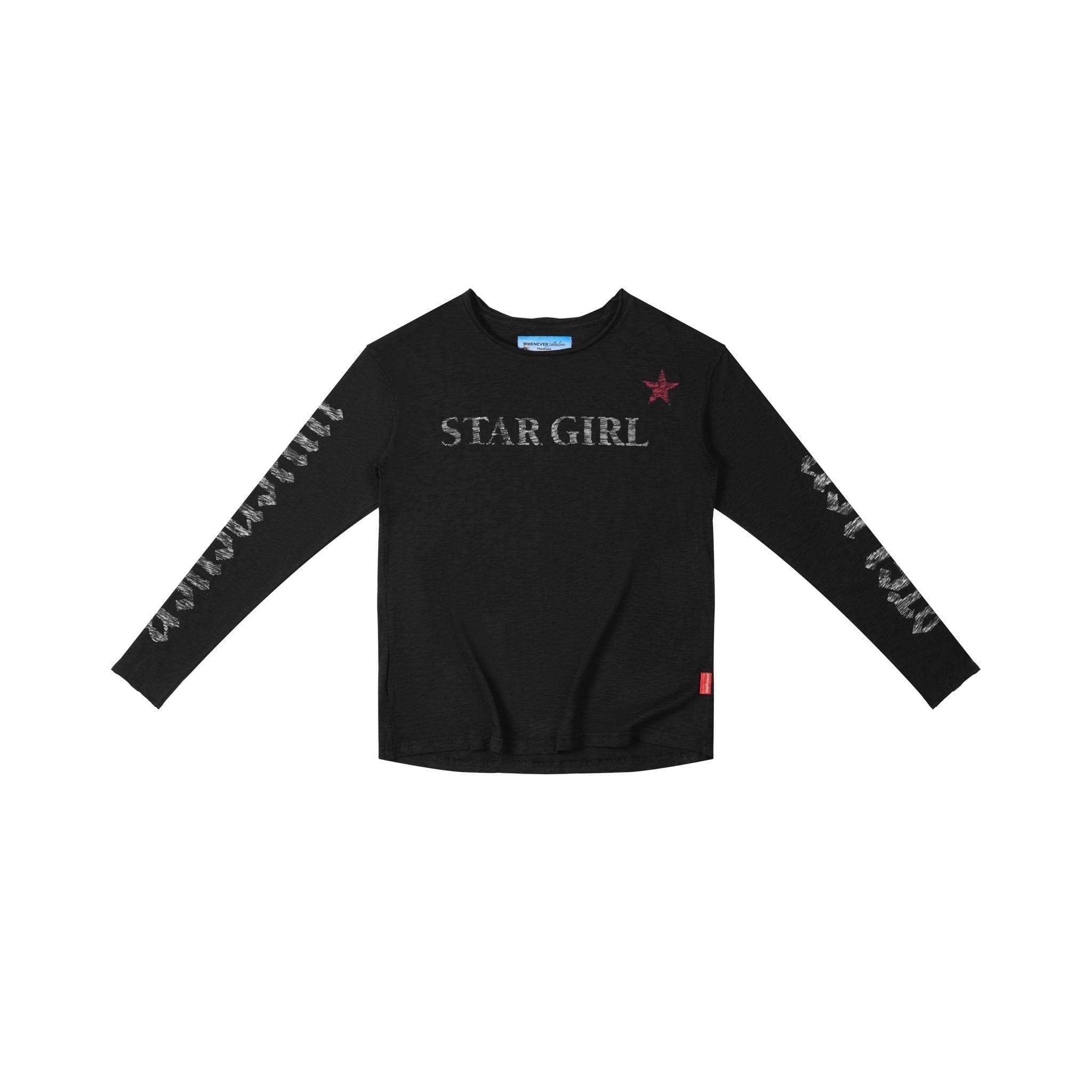 ÁO TAY DÀI  “WHENEVER” STAR GIRL LONG SLEEVE / BLACK