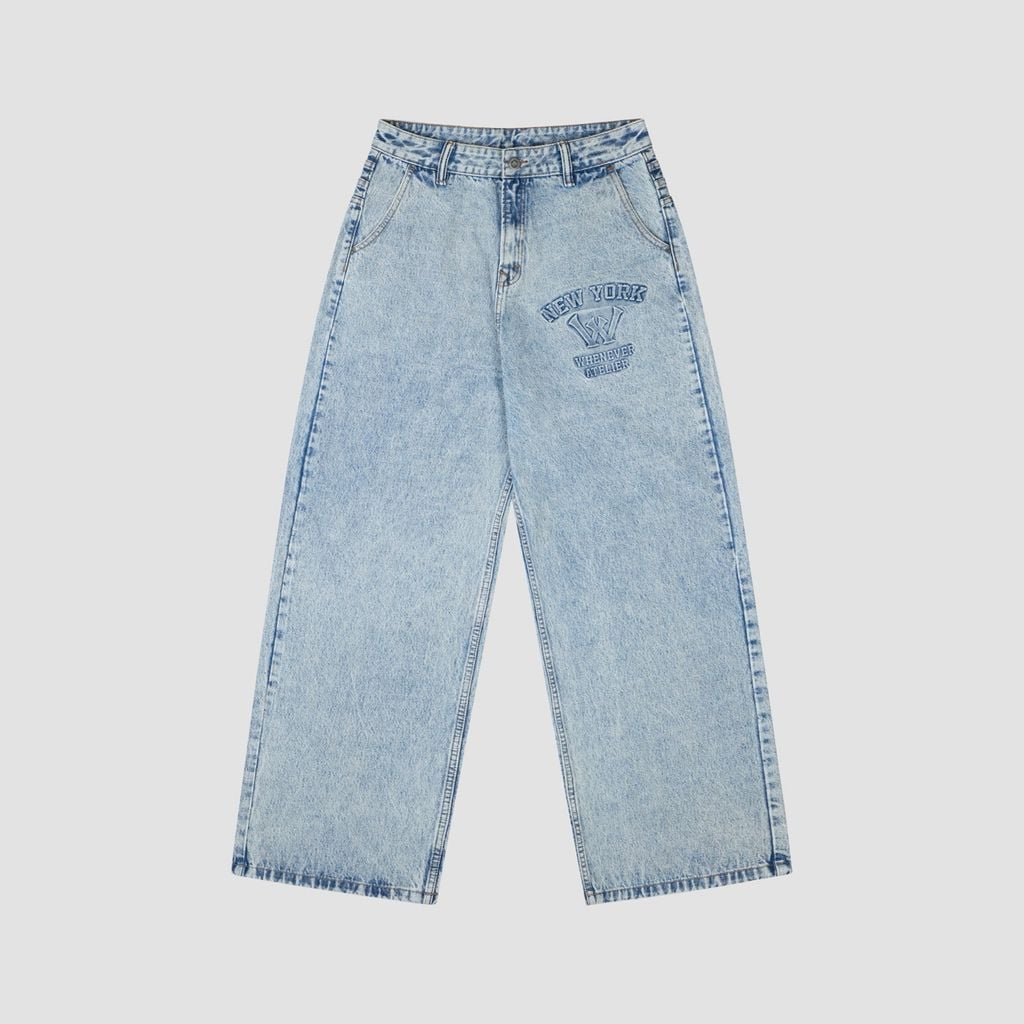 “WHENEVER” BASIC DENIM JEANS / WASH BLUE