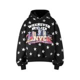 “WHENEVER” STAR BOY HOODIE / BLACK