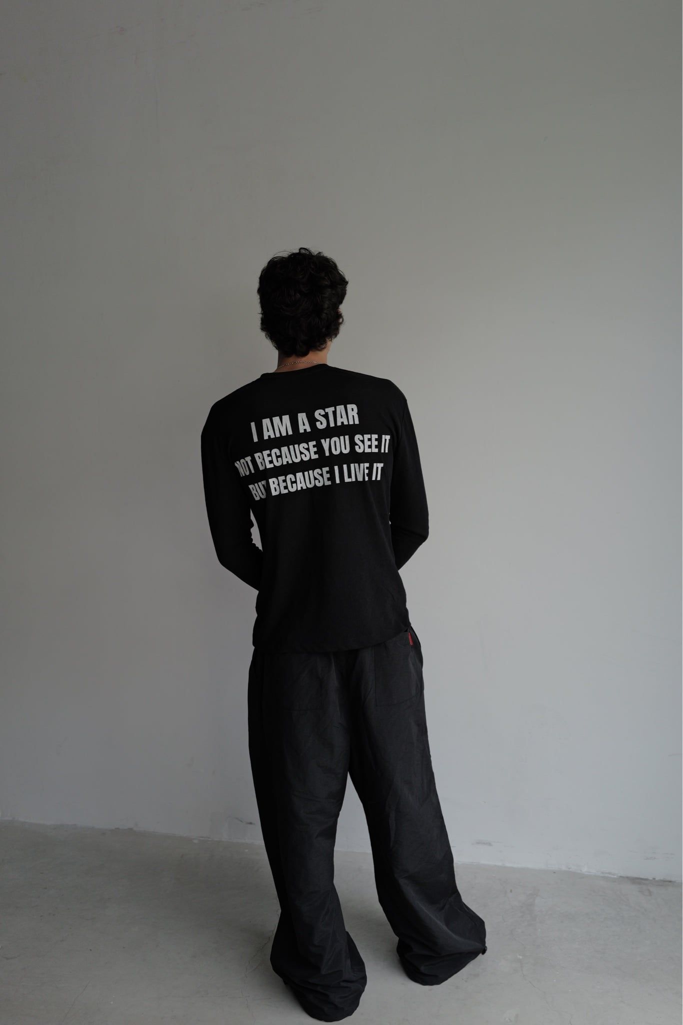 Áo tay dài "WHENEVER" STAR MANIFESTO LONGSLEEVES/ BLACK