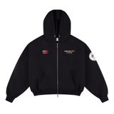 “WHENEVER” LA HOODIE ZIP / BLACK