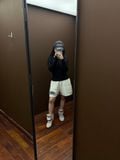 QUẦN DỆT KIM "WHENEVER" BASIC LOGO KNIT SHORTS / WHITE