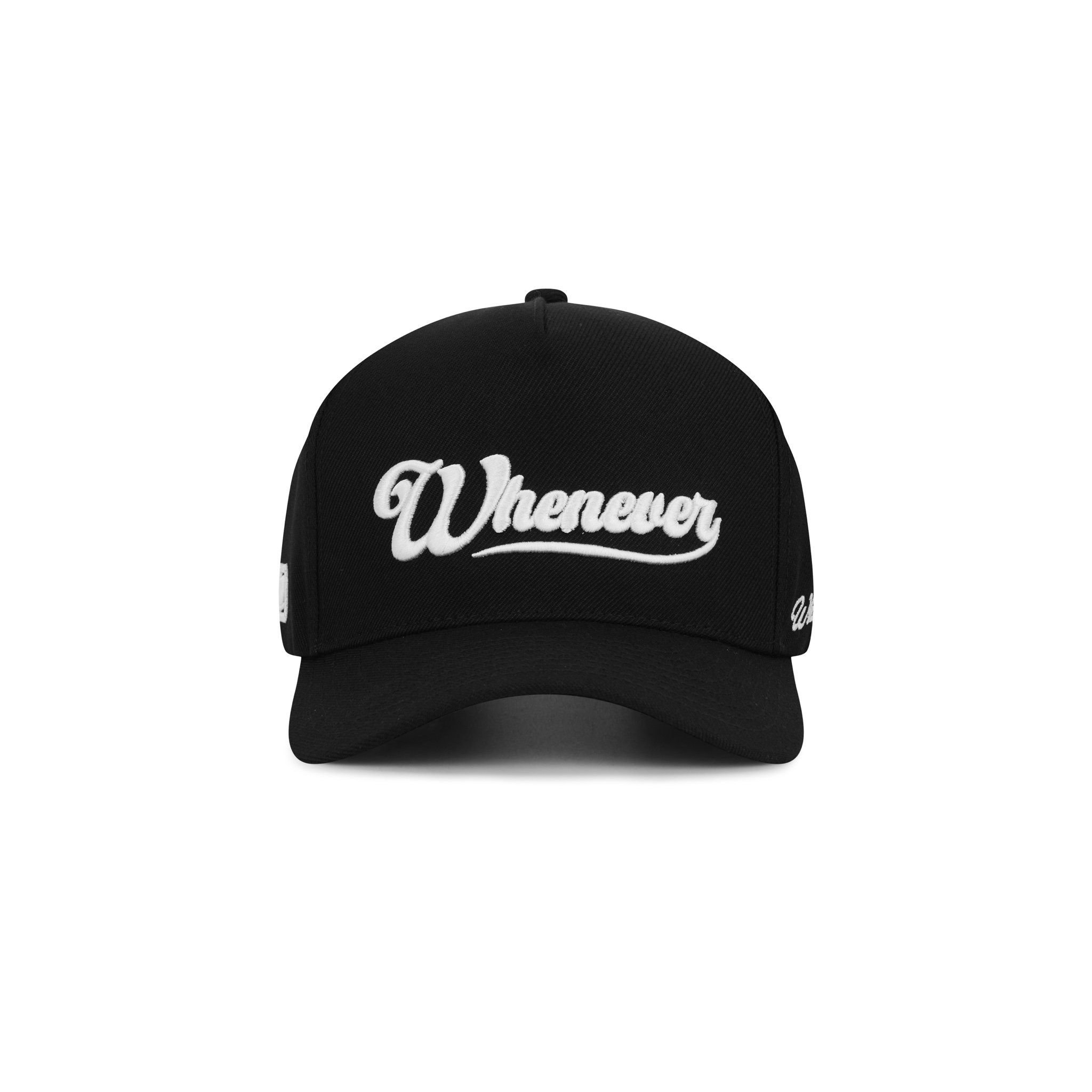 “WHENEVER”  LOGO KHAKI TRUCKER HAT / BLACK