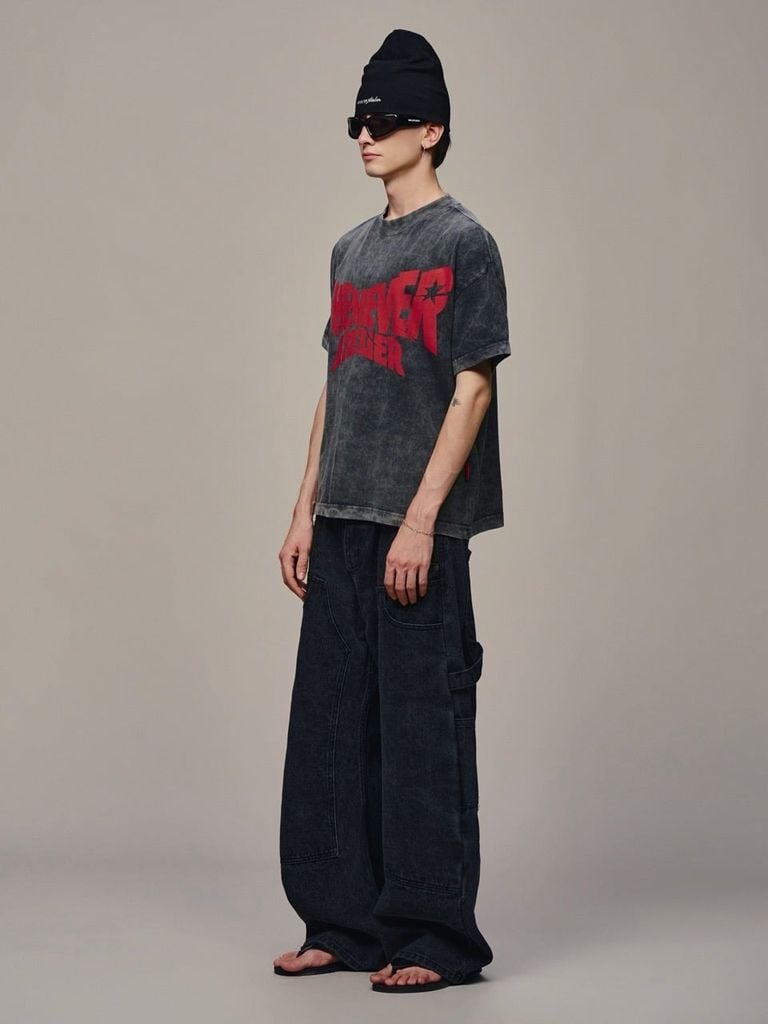 ÁO "WHENEVER" ARC LOGO T-SHIRT / BLACK