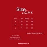 “WHENEVER” BASIC LOGO KNIT HOODIE / BLACK