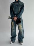 QUẦN DÀI "WHENEVER" DISTRESSED BAGGY JEANS / VINTAGE BLUE
