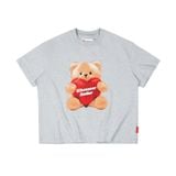 “WHENEVER” BEAR T-SHIRT / GREY