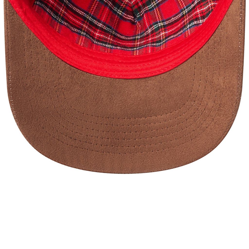 “WHENEVER” PLAID SURDECAP / SCARLET