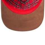 “WHENEVER” PLAID SURDECAP / SCARLET