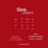 “WHENEVER” SS25 EMBROIDERED LOGO T-SHIRT / BLACK