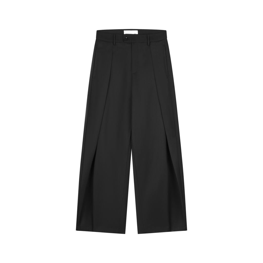 "WHENEVER" WIDE-LEG TROUSERS / BLACK