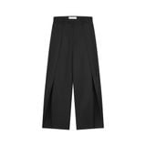 "WHENEVER" WIDE-LEG TROUSERS / BLACK