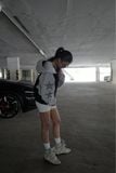 Áo khoác ”WHENEVER” SUPER STAR RAGLAN HOODIE ZIP / NAVY GREY