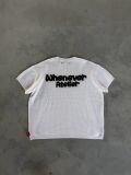 Áo dệt “WHENEVER” BASIC EMBOSSED LOGO WAFFLE T-SHIRT / WHITE