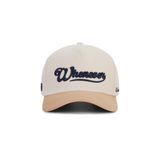 “WHENEVER” LOGO KHAKI SUEDE TRUCKER HAT / BEIGE