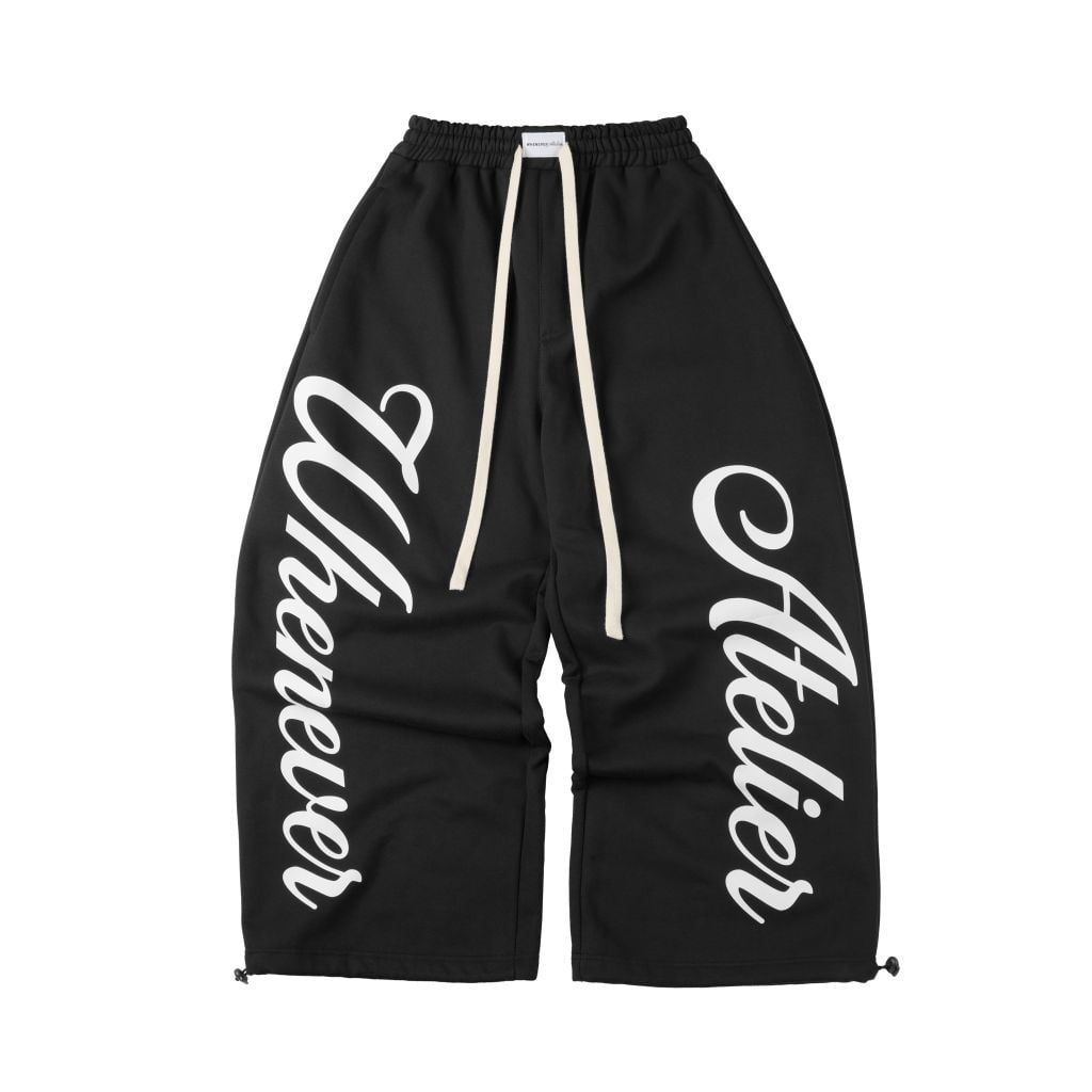 “WHENEVER” WA SWEATPANTS / BLACK