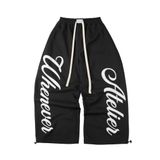 “WHENEVER” WA SWEATPANTS / BLACK