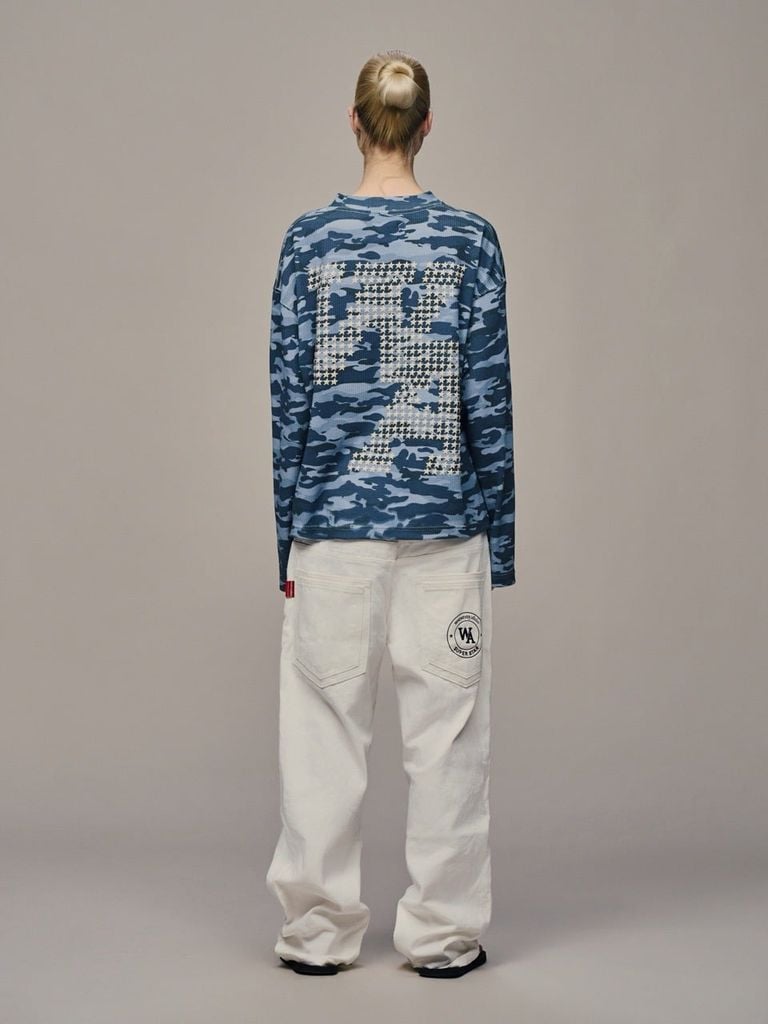 ÁO TAY DÀI  “WHENEVER” WAFFLE CAMO LONG SLEEVES / BLUE