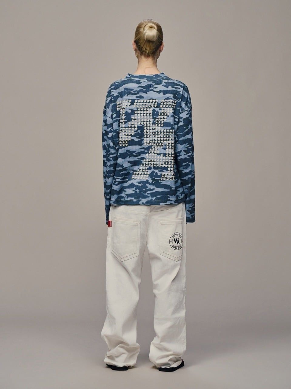 ÁO TAY DÀI  “WHENEVER” WAFFLE CAMO LONG SLEEVES / BLUE