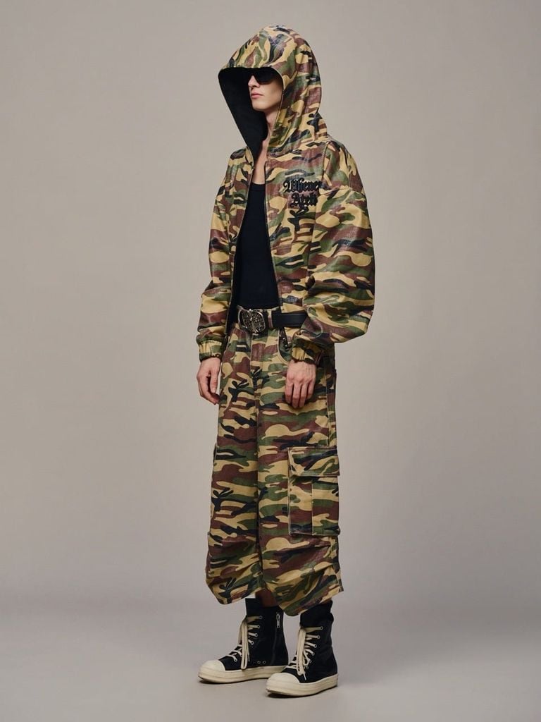 Áo khoác "WHENEVER" EMBROIDERED CAMO HOODIE ZIP