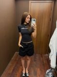 QUẦN "WHENEVER" SIGNATURE WASHED DENIM SHORTS / BLACK