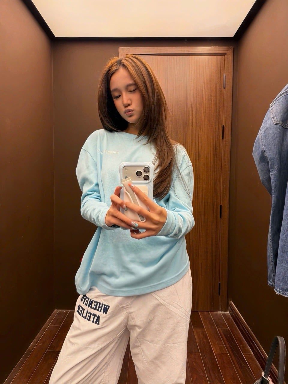 Áo tay dài "WHENEVER" STAR MANIFESTO LONGSLEEVES/ BABY BLUE