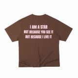 Áo "WHENEVER " STAR MANIFESTO T-SHIRT/ BROWN