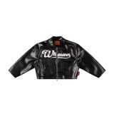 “WHENEVER” NY LEATHER JACKET / BLACK