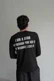 Áo tay dài "WHENEVER" STAR MANIFESTO LONGSLEEVES/ BLACK