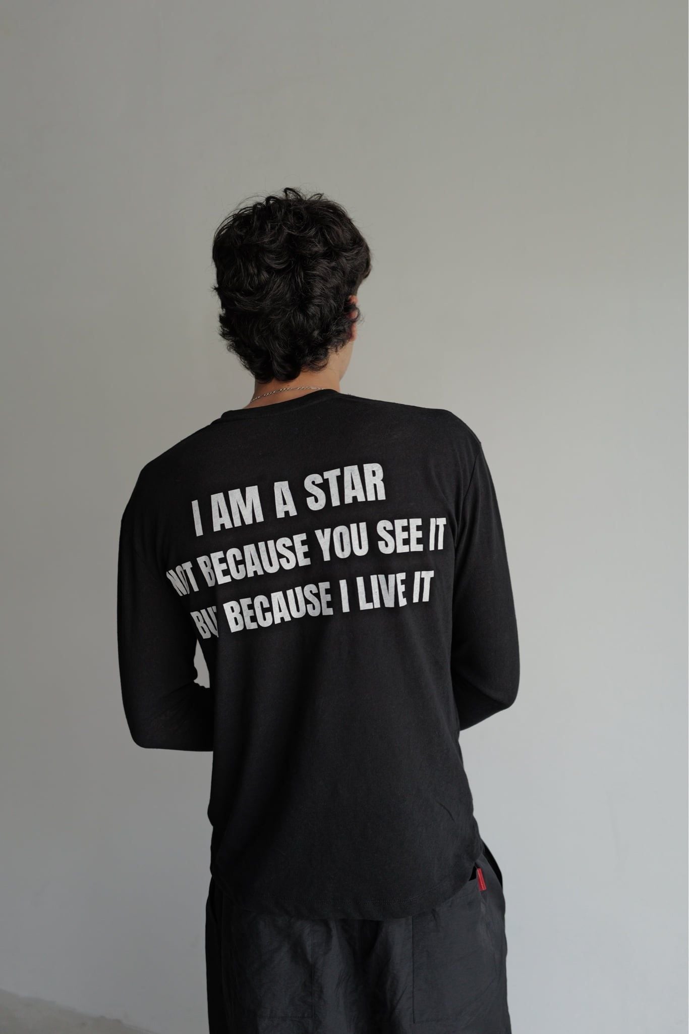 Áo tay dài "WHENEVER" STAR MANIFESTO LONGSLEEVES/ BLACK