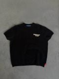 Áo dệt “WHENEVER” BASIC EMBOSSED LOGO WAFFLE T-SHIRT / BLACK