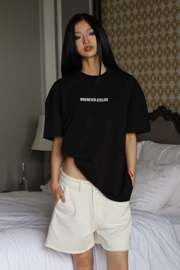 ÁO "WHENEVER" I AM A STAR T-SHIRT / BLACK