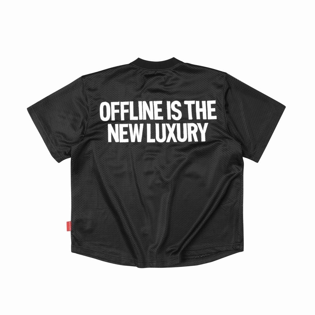 ÁO LƯỚI “WHENEVER” SS26 MESH JERSEY / BLACK