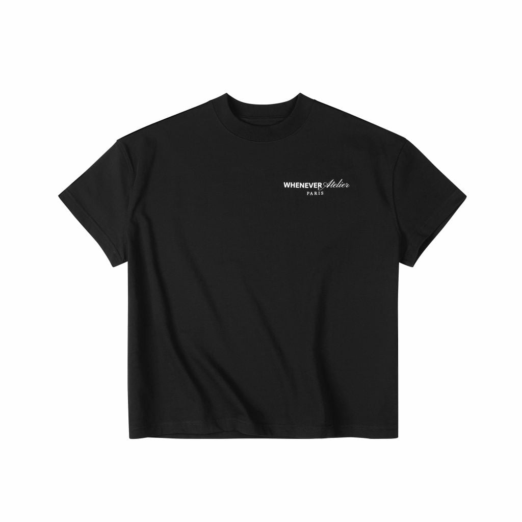 ÁO "WHENEVER" LOGO SS26 T-SHIRT / BLACK