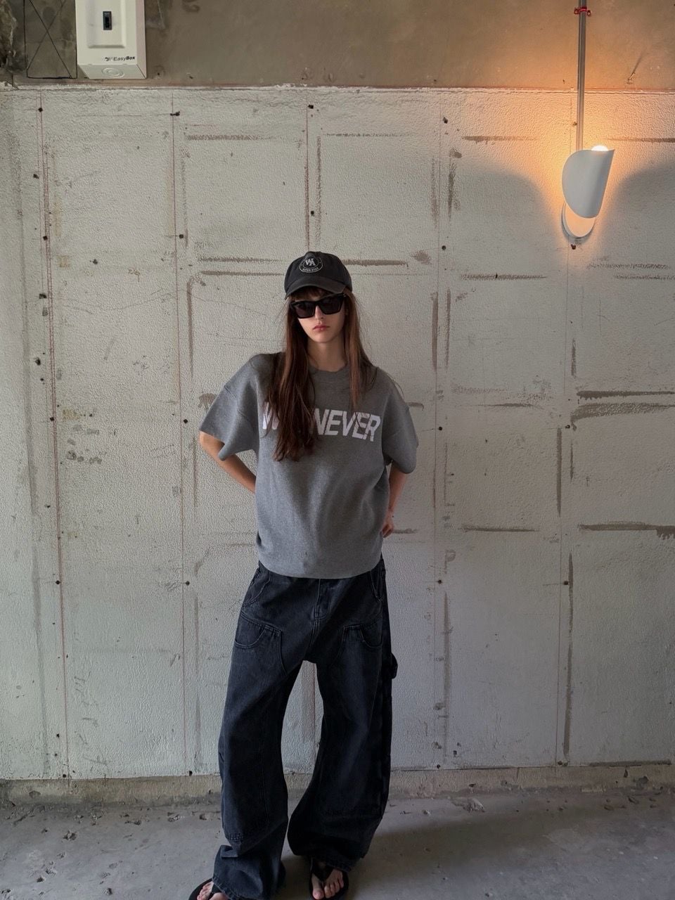ÁO DỆT LEN “WHENEVER“ SIGNATURE KNIT T-SHIRT / GREY