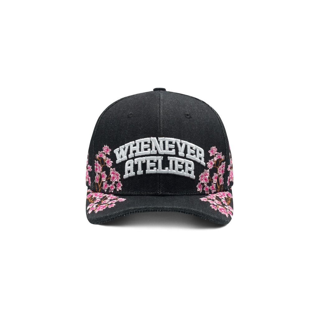 “WHENEVER” SAKURA FITTED CAP / BLUE