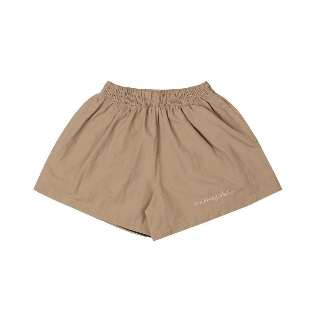 QUẦN ''WHENEVER'' LOGO BASIC SHORTS/ BEIGE
