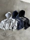 ÁO KHOÁC “WHENEVER” SS26 CROPPED ZIP-UP HOODIE / PREMIUM GREY