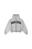ÁO KHOÁC "WHENEVER" SIGNATURE LOGO EMBROIDERED ZIP-UP HOODIE/ GREY