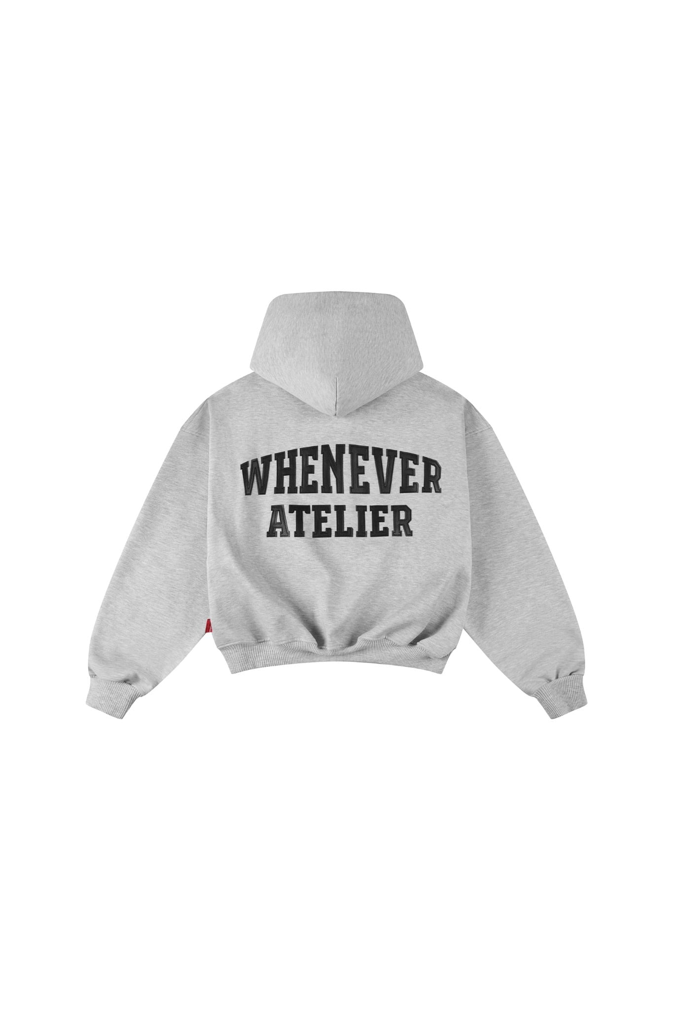 ÁO KHOÁC "WHENEVER" SIGNATURE LOGO EMBROIDERED ZIP-UP HOODIE/ GREY