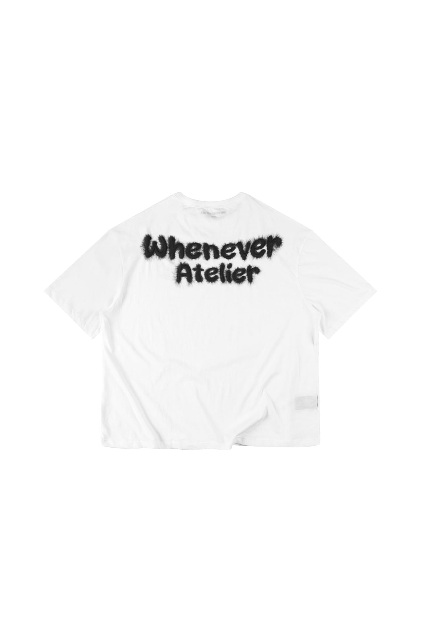 ÁO “WHENEVER” FUZZY LOGO TEE/ WHITE