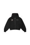 ÁO KHOÁC “WHENEVER” SAKURA EMBROIDERED ZIP-UP HOODIE/ BLACK