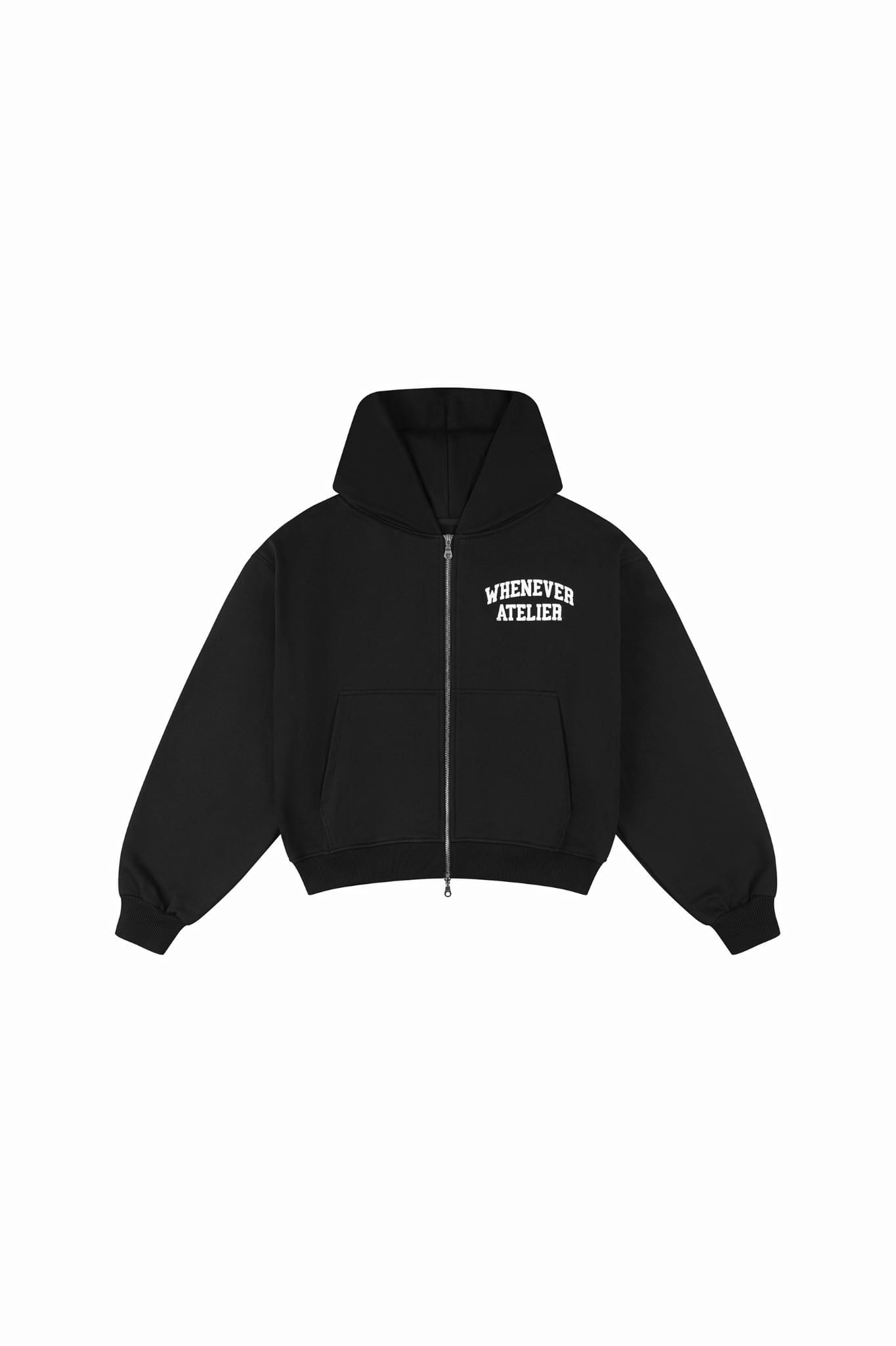 ÁO KHOÁC "WHENEVER" BASIC ZIP-UP HOODIE SS26 / BLACK