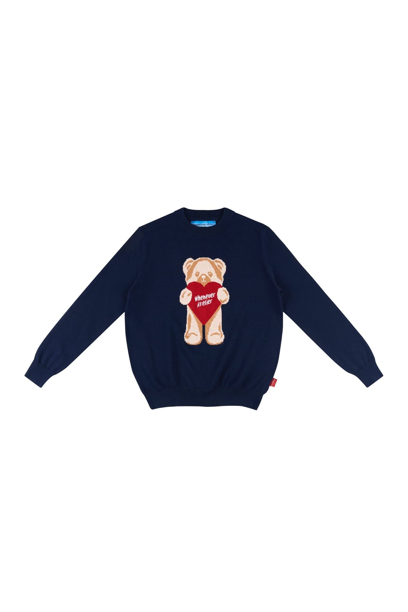 ÁO SWEATER DỆT KIM DÀI TAY "WHENEVER" LITTLE BEAR SWEATER/ NAVY