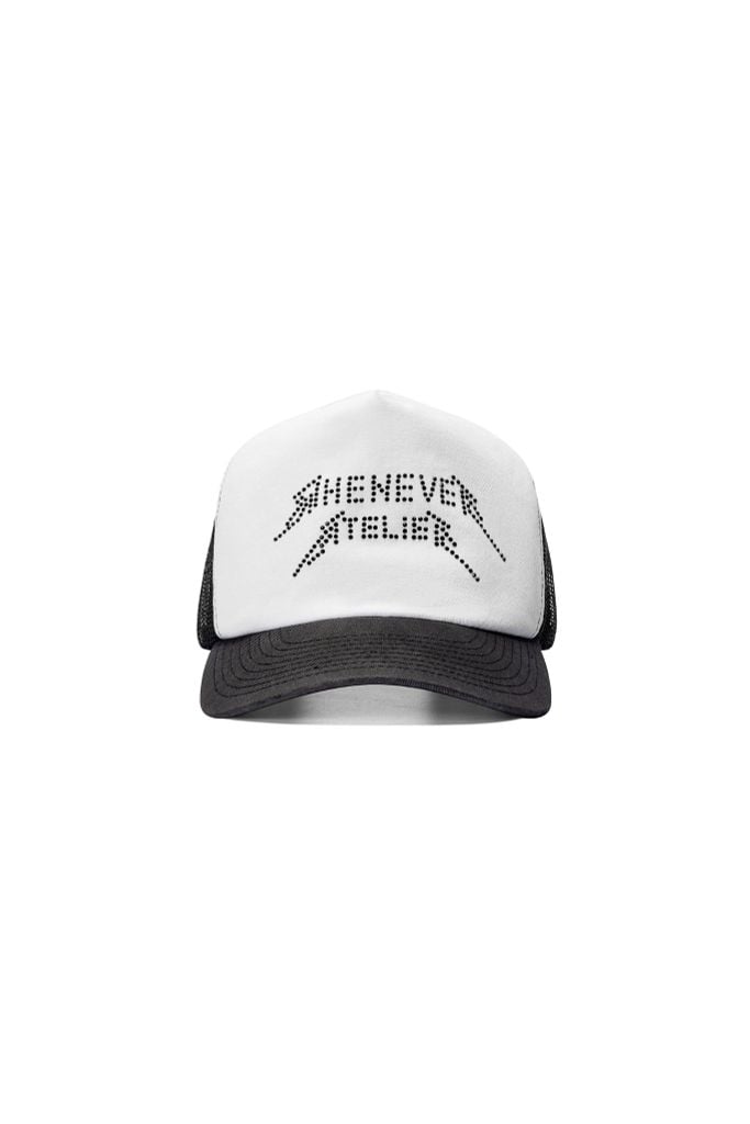 NÓN "WHENEVER" METALLIC STUDCAP/ BLACK WHITE