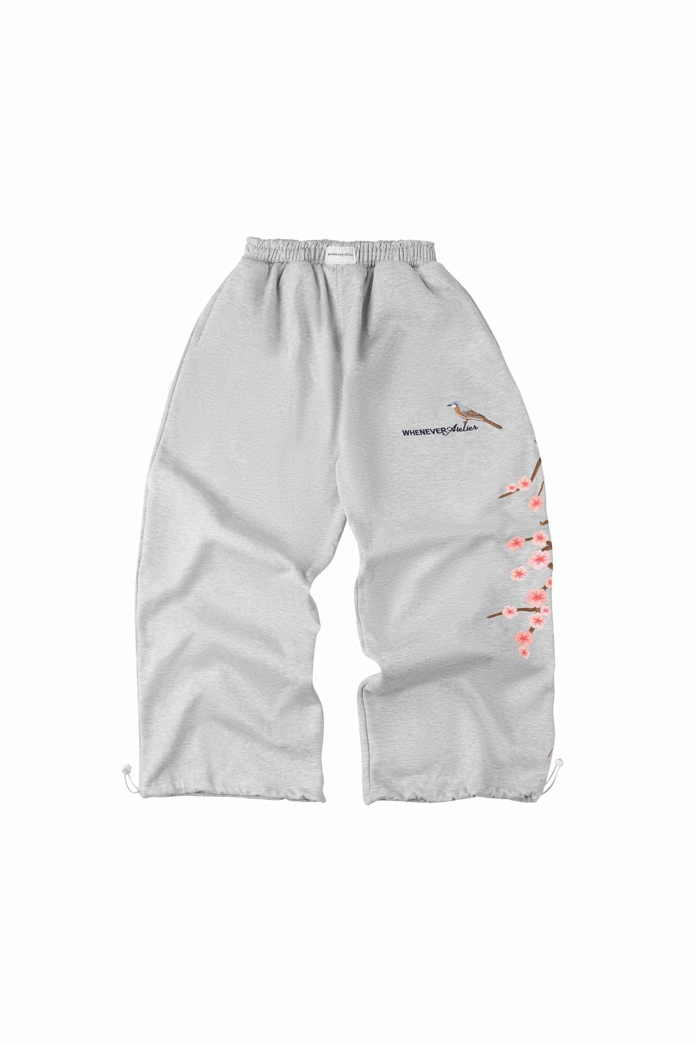 QUẦN DÀI “WHENEVER” SAKURA EMBROIDERED SWEATPANTS/ GREY