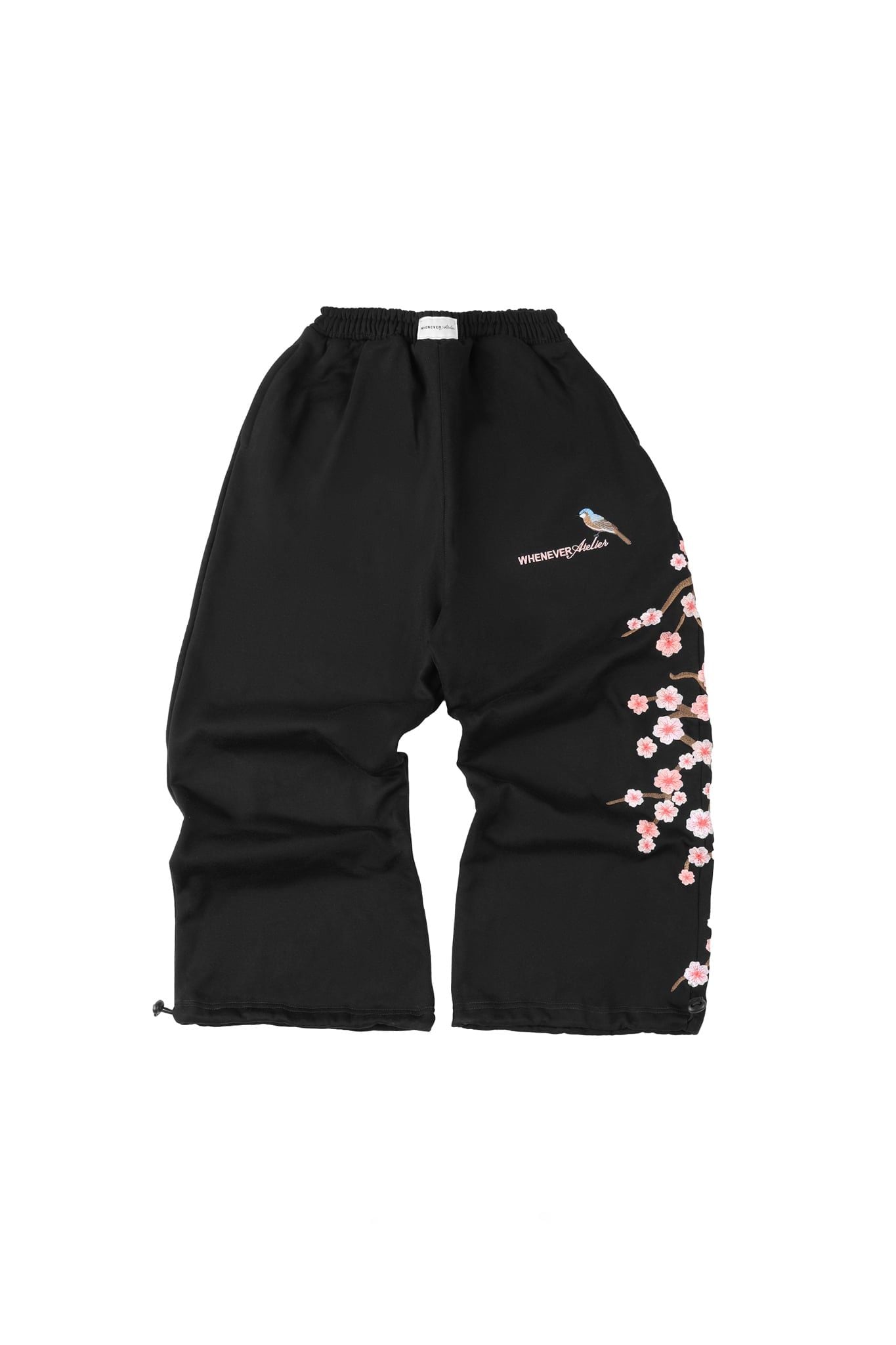 QUẦN DÀI “WHENEVER” SAKURA EMBROIDERED SWEATPANTS/ BLACK